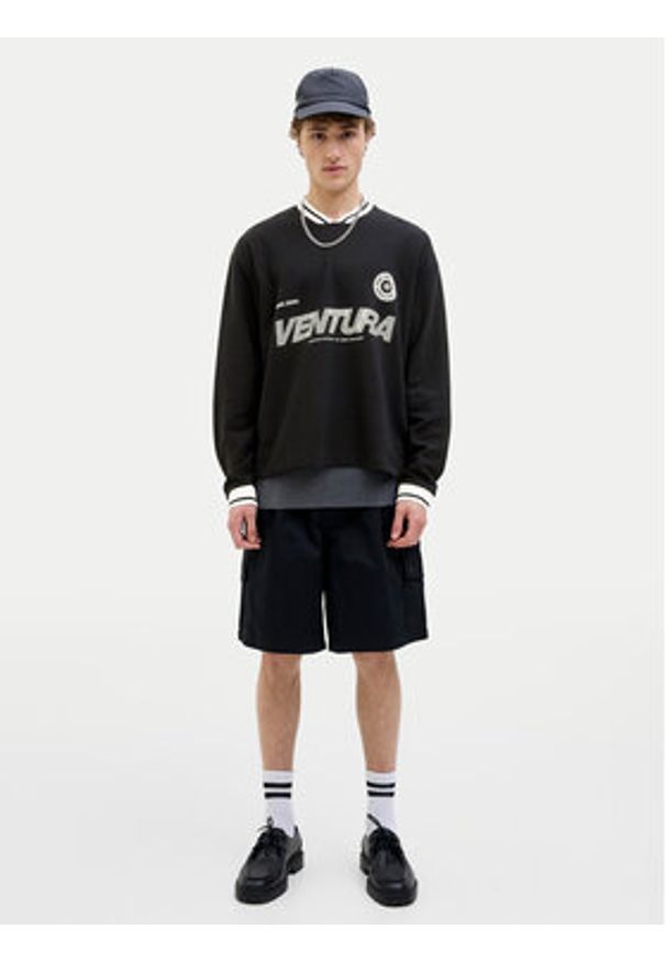 Jack & Jones - Jack&Jones Bluza Horizon 12278566 Czarny Oversize. Kolor: czarny. Materiał: bawełna