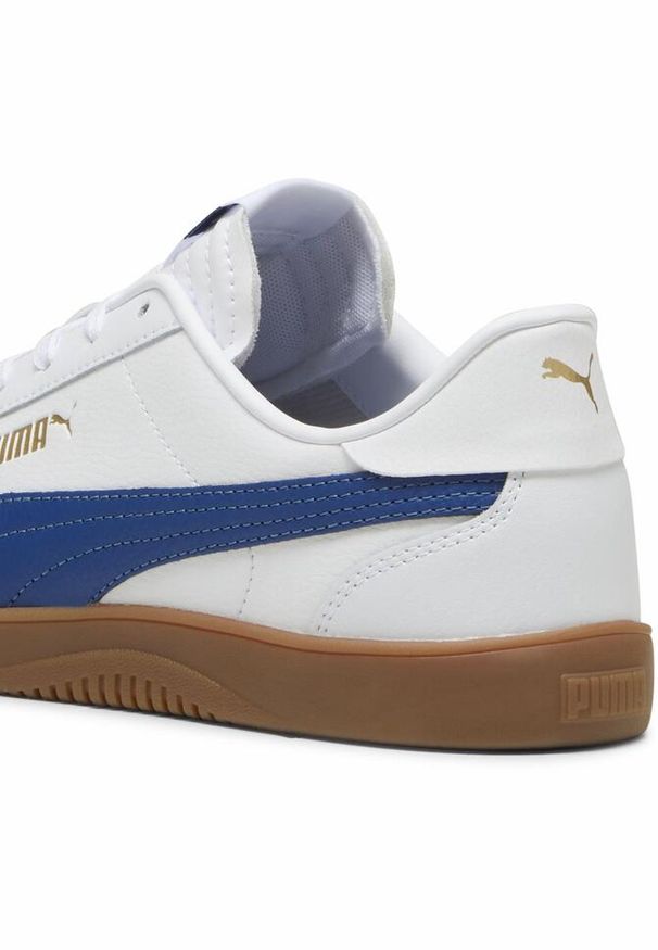 Puma - Sneakersy PUMA Club 5v5 PUMA White Clyde Royal Gold Blue. Kolor: biały, wielokolorowy, niebieski. Materiał: materiał, skóra, syntetyk. Szerokość cholewki: normalna. Sport: turystyka piesza