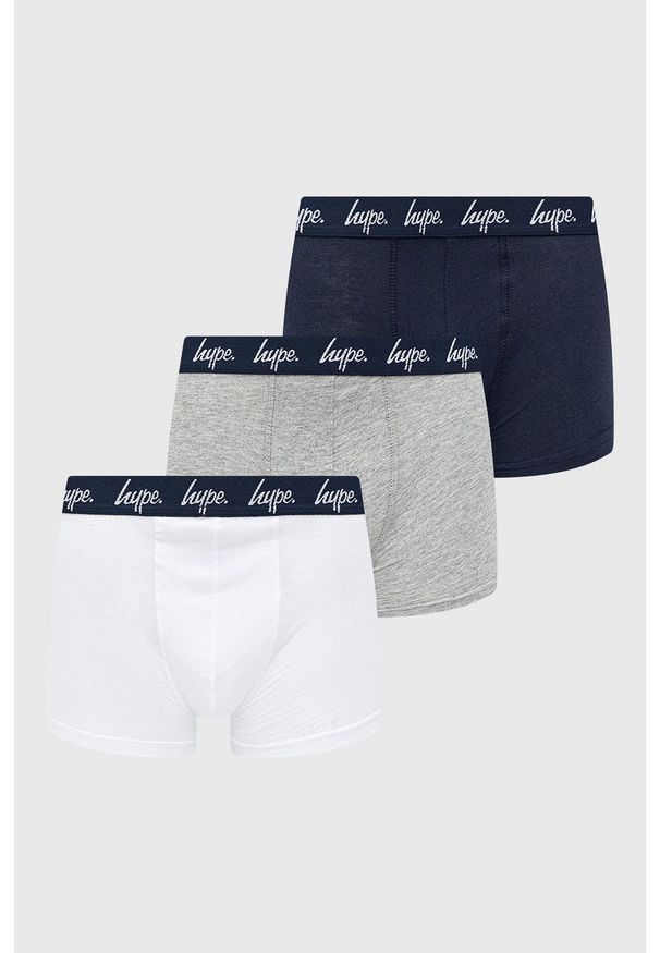 Hype bokserki bawełniane dziecięce (3-pack) kolor biały. Kolor: biały. Materiał: bawełna