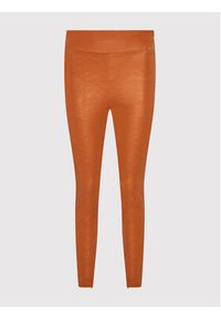 Guess Spodnie z imitacji skóry Priscilla W1BB08 WE5V0 Pomarańczowy Extra Slim Fit. Kolor: pomarańczowy. Materiał: syntetyk, skóra #5