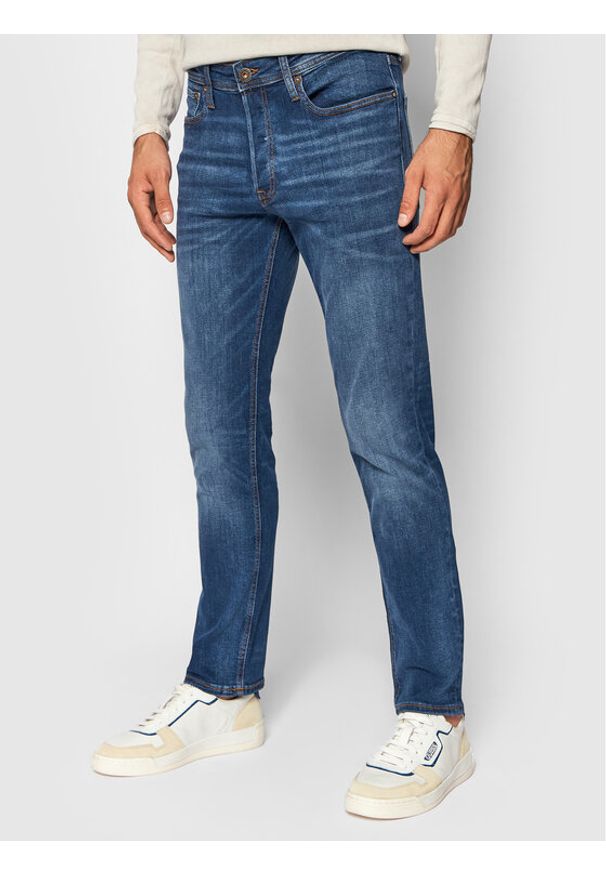 Jack & Jones - Jack&Jones Jeansy Tim Original 12146384 Granatowy Slim Fit. Kolor: niebieski