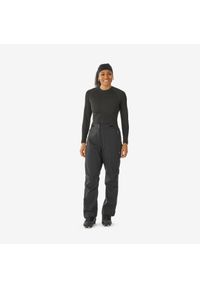 INOVIK - Spodnie do narciarstwa biegowego damskie Quechua 100 wierzchnie. Kolor: czarny. Materiał: poliester, poliamid, materiał. Sezon: zima. Sport: narciarstwo #1
