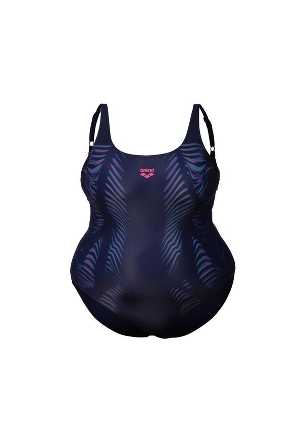 Damski kostium kąpielowy 1-częściowy Arena Imprint U. Kolor: niebieski. Wzór: nadruk