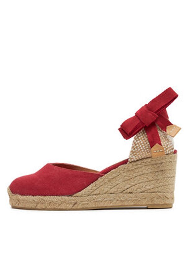Castañer Espadryle Carina/6/002 021644 Czerwony. Kolor: czerwony. Materiał: materiał