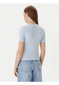 Calvin Klein T-Shirt LV044D246G Błękitny Slim Fit. Kolor: niebieski #4