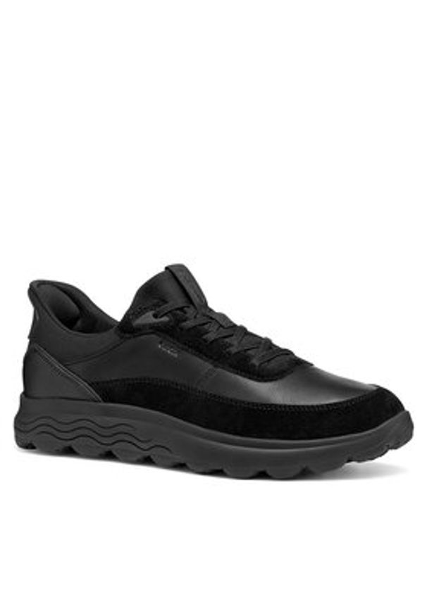 Geox Sneakersy U Spherica Plus U56MPA 08522 C9999 Czarny. Kolor: czarny. Materiał: zamsz, skóra