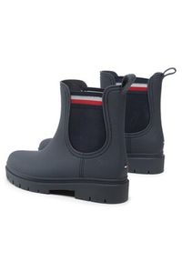 TOMMY HILFIGER - Tommy Hilfiger Kalosze Rain Boot Ankle Elastic FW0FW06774 Granatowy. Kolor: niebieski #4