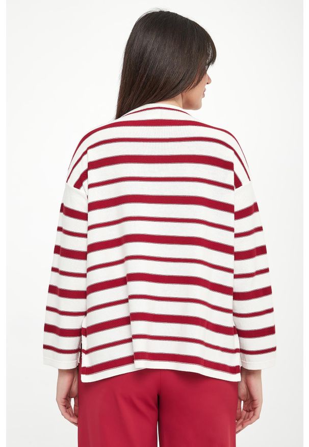 Sweter damski w paski Locusta MM. Wzór: paski