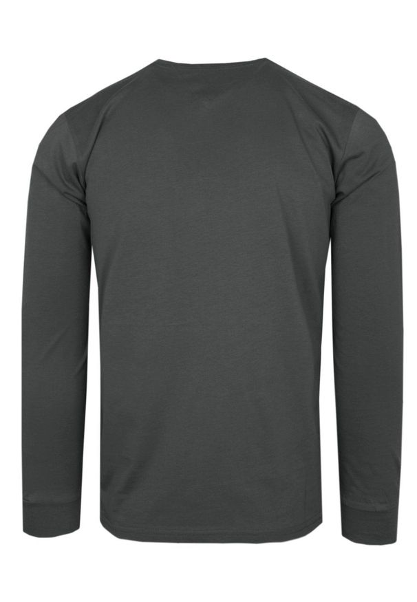 Koszulka z Długim Rękawem (Longsleeve) - Pako Jeans - Grafitowa. Okazja: na co dzień. Kolor: szary. Materiał: bawełna. Długość rękawa: długi rękaw. Długość: długie. Wzór: nadruk. Styl: casual