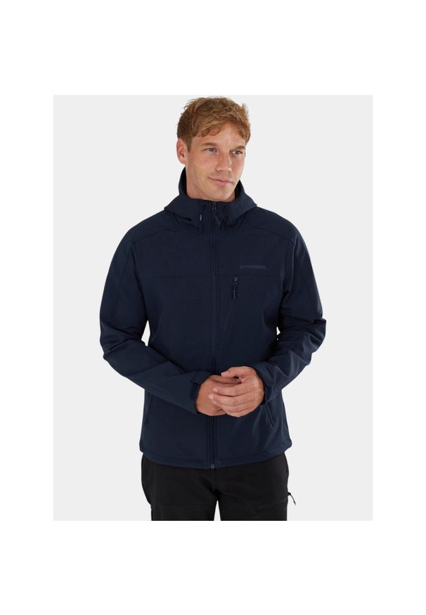 FUNDANGO - Kurtka Softshell Męska Fundango Fairbanks. Kolor: niebieski. Materiał: softshell. Sport: turystyka piesza
