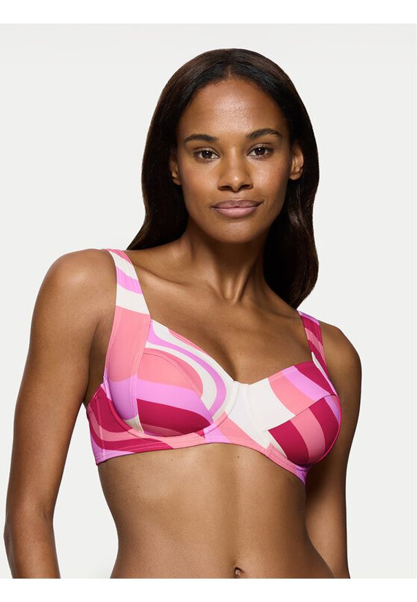 Triumph Góra od bikini Summer Mix & Match 10214535 Różowy. Kolor: różowy. Materiał: syntetyk
