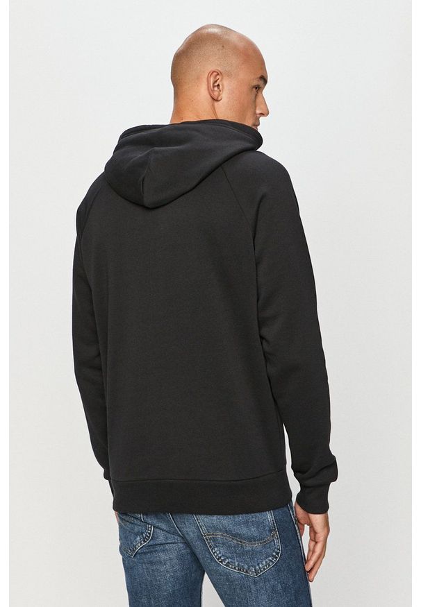 Under Armour - Bluza 1357092.001. Okazja: na co dzień. Typ kołnierza: kaptur. Kolor: czarny. Długość rękawa: raglanowy rękaw. Wzór: gładki. Styl: casual
