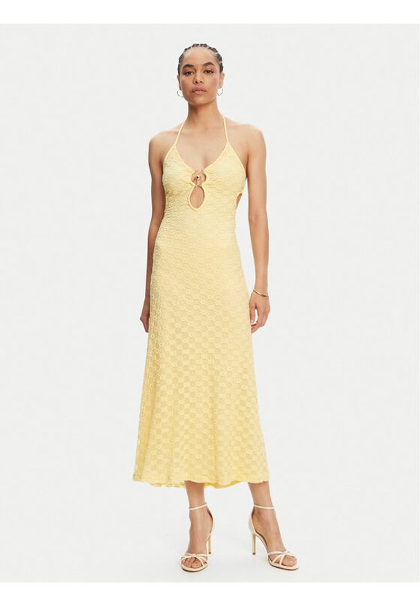 BARDOT - Bardot Sukienka koktajlowa Rosala 59904DB1 Żółty Regular Fit. Kolor: żółty. Materiał: bawełna, syntetyk. Styl: wizytowy