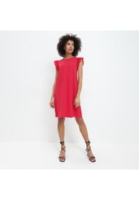 Mohito - Gładka sukienka Eco Aware - Różowy. Kolor: różowy. Wzór: gładki #1