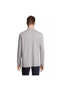 SOL'S - Koszulka polo z długim rękawem Sol's Pacific. Typ kołnierza: polo. Kolor: szary, niebieski, wielokolorowy. Długość rękawa: długi rękaw. Długość: długie #2