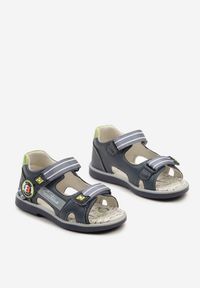 Born2be - Niebieskie Płaskie Sandały z Ekoskóry Zapinane na Rzepy Glarisa. Zapięcie: rzepy. Kolor: niebieski. Sezon: wiosna, lato. Styl: młodzieżowy, elegancki #3