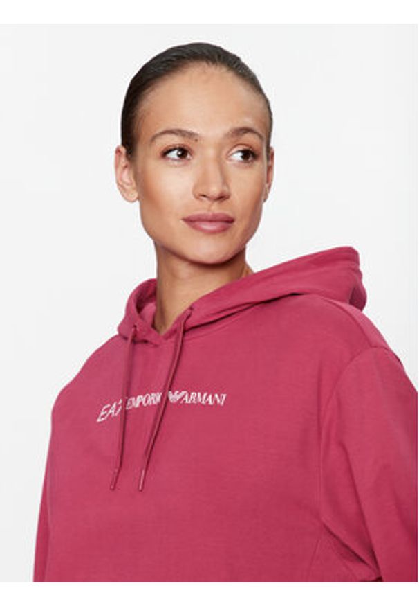 EA7 Emporio Armani Bluza 6RTM07 TJCQZ 1441 Różowy Regular Fit. Kolor: różowy. Materiał: bawełna