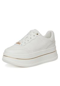 DeeZee Sneakersy AM25233 Biały. Kolor: biały. Materiał: skóra