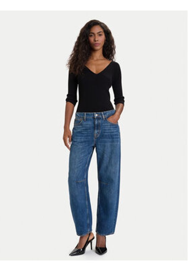 Guess Jeansy W5BA2V D0460 Granatowy Mom Fit. Kolor: niebieski