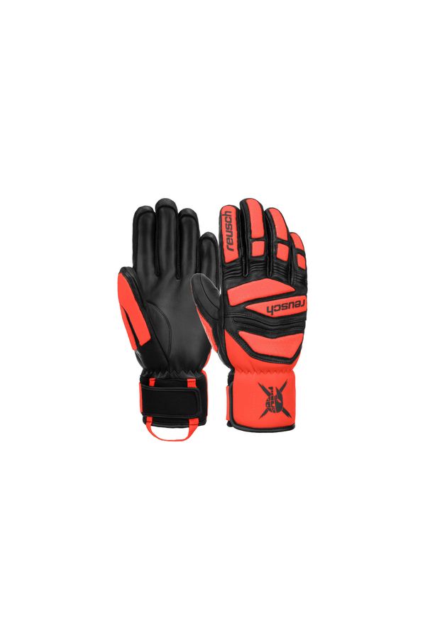 Rękawice narciarskie Reusch Worldcup Warrior DH. Kolor: czerwony, czarny, wielokolorowy. Sezon: zima. Sport: narciarstwo
