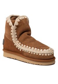 Mou Śniegowce Eskimo 18 Glitter Logo MU.FW101050A Brązowy. Kolor: brązowy. Materiał: skóra #6