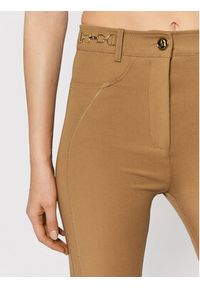 Elisabetta Franchi Spodnie materiałowe PA-011-16E2-V360 Brązowy Slim Fit. Kolor: brązowy. Materiał: materiał, wiskoza #4