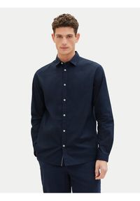 Tom Tailor Koszula 1037435 Granatowy Regular Fit. Kolor: niebieski. Materiał: bawełna #3