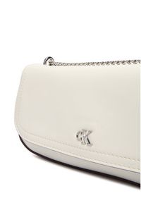 Calvin Klein Torebka Ck Convertible Chain Small Bag LV04F3172G Biały. Kolor: biały. Materiał: skórzane #4