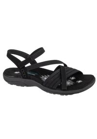 skechers - Sandały damskie, Reggae Slim - Summer Heat Sandals. Kolor: czarny. Sezon: lato