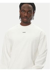 Hugo - HUGO Longsleeve Daposo 50511029 Beżowy Relaxed Fit. Kolor: beżowy. Materiał: bawełna. Długość rękawa: długi rękaw #4