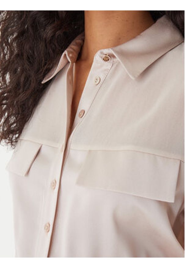 Fracomina Sukienka codzienna FY26SD2025W41101 Écru Regular Fit. Okazja: na co dzień. Kolor: kremowy. Materiał: syntetyk. Typ sukienki: proste. Styl: casual