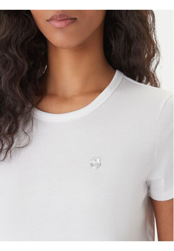 BOSS T-Shirt Eventsa11 50562055 Écru Slim Fit. Materiał: bawełna