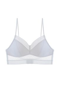 Intica - Stanik z dekoltem na plecach do codziennych stylizacji Neasa. Kolor: biały. Materiał: materiał, skóra