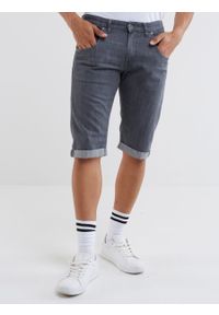 Big-Star - Szorty męskie jeansowe Conner 890. Kolor: szary. Materiał: jeans. Wzór: nadruk, gładki. Styl: elegancki, sportowy #5