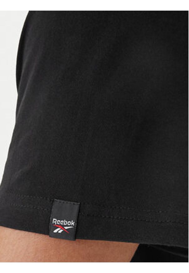 Reebok T-Shirt Finn RK25570CCM Czarny Regular Fit. Kolor: czarny. Materiał: bawełna
