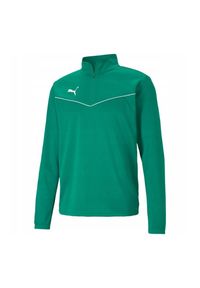 Puma - Męska Bluza Team Rise. Kolor: zielony