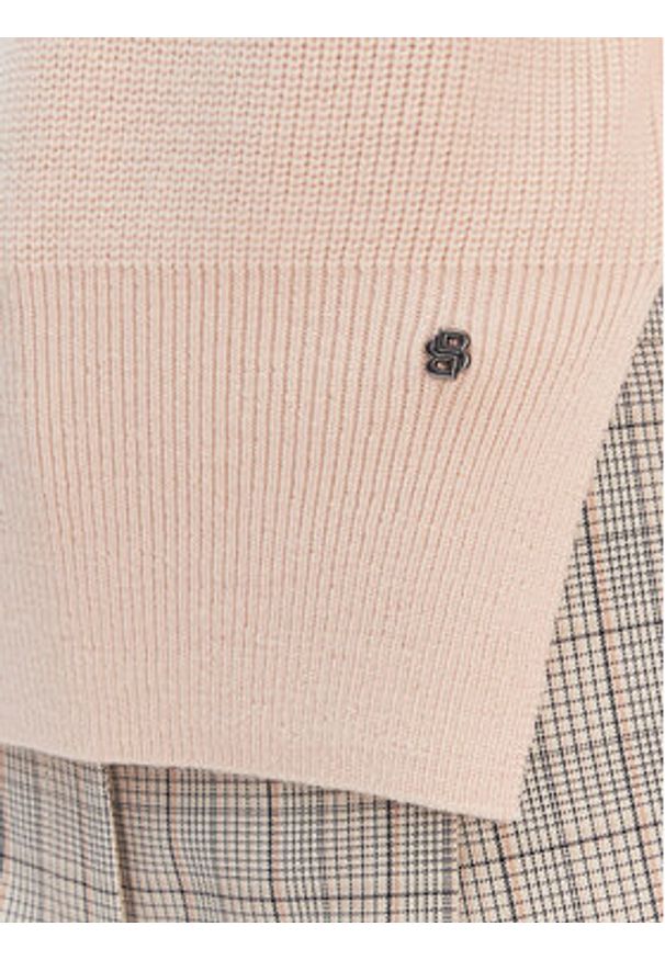 BOSS Sweter Fotus 50553239 Różowy Regular Fit. Kolor: różowy. Materiał: wełna