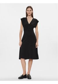 TOMMY HILFIGER - Tommy Hilfiger Sukienka codzienna WW0WW40731 Czarny Regular Fit. Okazja: na co dzień. Kolor: czarny. Materiał: bawełna, lyocell. Typ sukienki: proste. Styl: casual #1
