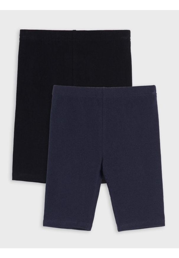 Sinsay - Bawełniane legginsy 2 pack - wielobarwny. Materiał: bawełna. Długość: krótkie