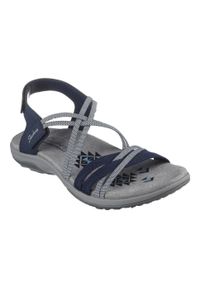 skechers - Buty do chodzenia damskie Skechers Reggae Slim Takes Two. Zapięcie: rzepy. Kolor: niebieski. Materiał: syntetyk, tkanina, materiał. Sport: turystyka piesza