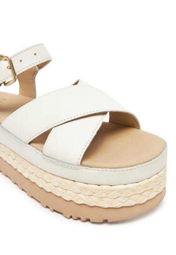 Ugg Sandały W Aubrey Ankle Strap 1169650 Écru. Materiał: skóra