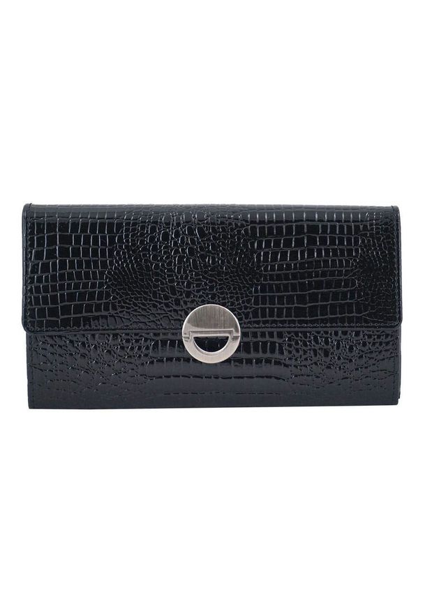 Barberini's - Portfel skórzany BARBERINI'S czarny 659-1. Kolor: czarny. Materiał: skóra