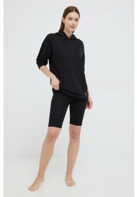 Calvin Klein Underwear bluza piżamowa damska kolor czarny. Typ kołnierza: kaptur. Kolor: czarny. Materiał: dzianina. Długość rękawa: długi rękaw. Długość: długie #4