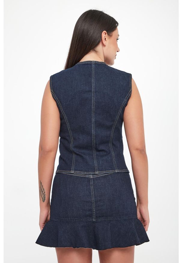 Liu Jo - Kamizelka damska jeansowa LIU JO. Materiał: jeans