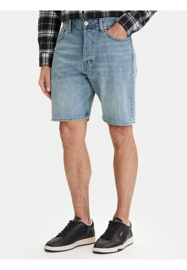 Jack & Jones Szorty jeansowe Tony Original 12290116 Niebieski Regular Fit. Kolor: niebieski. Materiał: bawełna