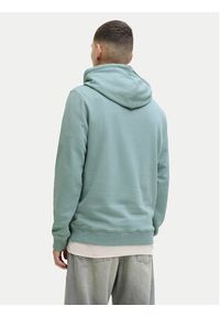 Jack & Jones Bluza Jjrain Sweat Hood 12288098 Turkusowy Regular Fit. Kolor: turkusowy. Materiał: bawełna #6