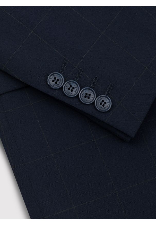 Pako Lorente - PAKO LORENTE – Marynarka garniturowa w kratę Windowpane. Materiał: poliester, lycra, wełna