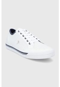 JOOP! - Joop! Buty kolor biały. Nosek buta: okrągły. Zapięcie: sznurówki. Kolor: biały. Materiał: guma