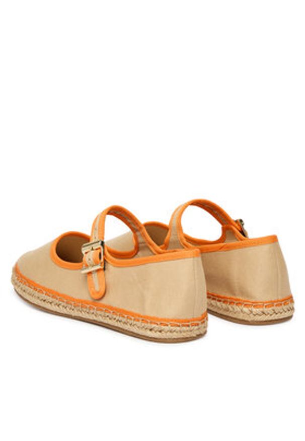 TOMMY HILFIGER - Tommy Hilfiger Espadryle Buckle Maryjane Espadrille FW0FW09239 Beżowy. Kolor: beżowy. Materiał: materiał