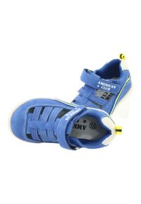 Sandałki chłopięce rzep American Club GC12/20 niebieskie. Zapięcie: rzepy. Kolor: niebieski. Materiał: skóra. Sezon: lato